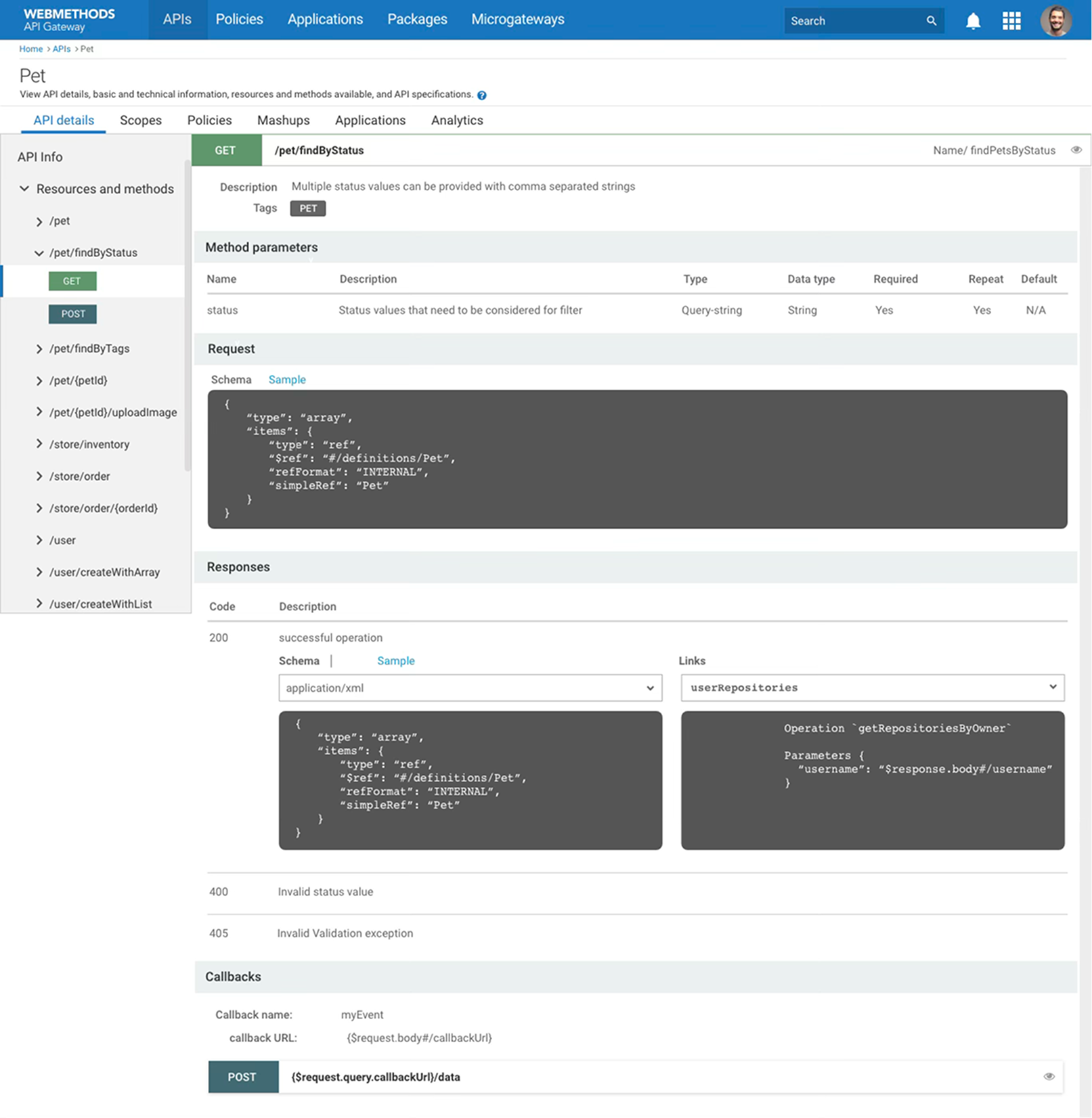 webMethod API Gateway